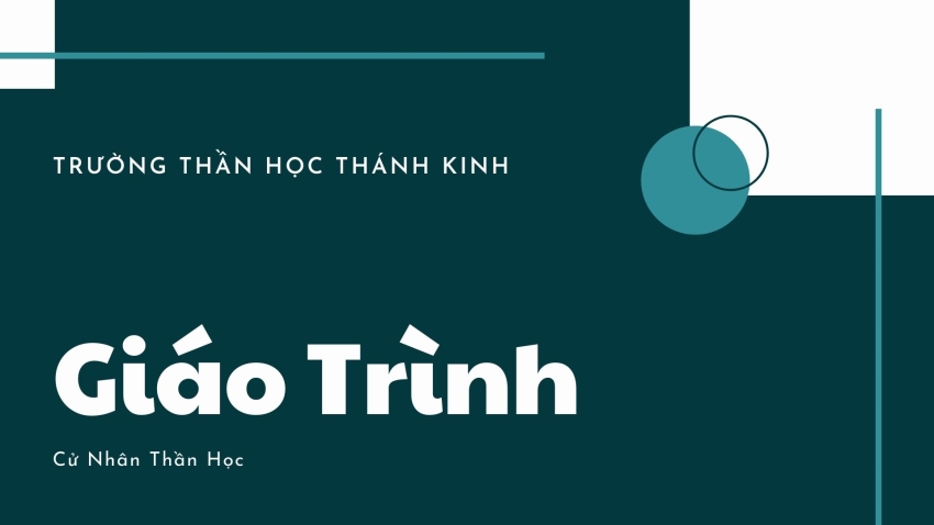 GIÁO TRÌNH CỬ NHÂN THẦN HỌC 